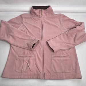 Barrage Collection Women's Dusty Pink Brown Full Zip Fleece Jacket Size L